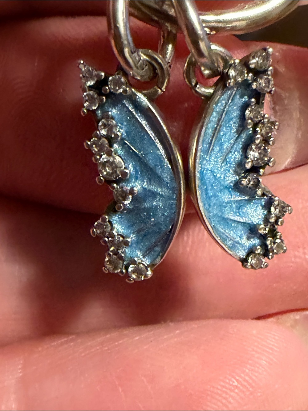 Pandora Blue Splittable Butterfly Dangle Charm #794244C01